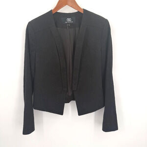 Tart Collections Black Textured Jacquard Open Front Jacket Blazer Women’s M